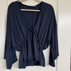 Ramy Brook Navy Blue Blouse